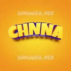 chnna in Orange Toon style - 3D name wallpaper
