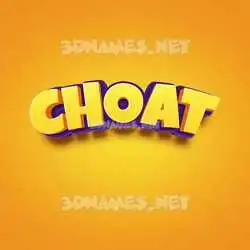 choat in Orange Toon style - 3D name wallpaper