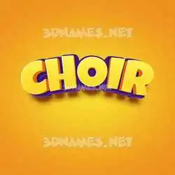 choir in Orange Toon style - 3D name wallpaper