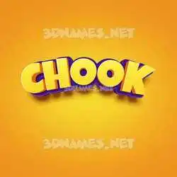 chook in Orange Toon style - 3D name wallpaper