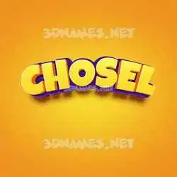 chosel in Orange Toon style - 3D name wallpaper