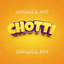 chotti in Orange Toon style - 3D name wallpaper