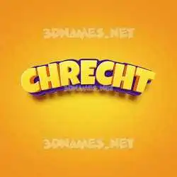 chrecht in Orange Toon style - 3D name wallpaper