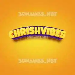 chrishvibes in Orange Toon style - 3D name wallpaper