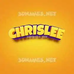 chrislee in Orange Toon style - 3D name wallpaper