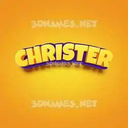 christer in Orange Toon style - 3D name wallpaper