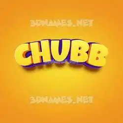 chubb in Orange Toon style - 3D name wallpaper
