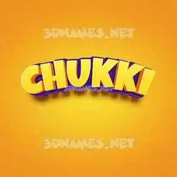 chukki in Orange Toon style - 3D name wallpaper