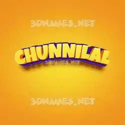 chunnilal in Orange Toon style - 3D name wallpaper