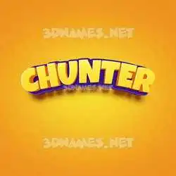 chunter in Orange Toon style - 3D name wallpaper