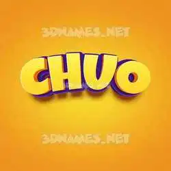 chuo in Orange Toon style - 3D name wallpaper