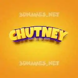 chutney in Orange Toon style - 3D name wallpaper
