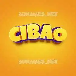 cibao in Orange Toon style - 3D name wallpaper