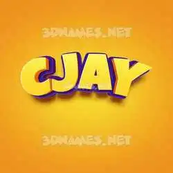 cjay in Orange Toon style - 3D name wallpaper