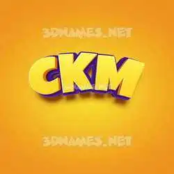 ckm in Orange Toon style - 3D name wallpaper