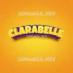 clarabelle in Orange Toon style - 3D name wallpaper