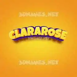 clararose in Orange Toon style - 3D name wallpaper