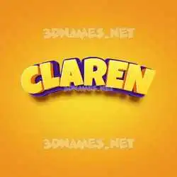 claren in Orange Toon style - 3D name wallpaper