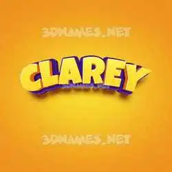 clarey in Orange Toon style - 3D name wallpaper