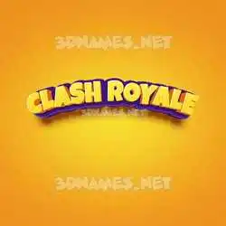 clash royale in Orange Toon style - 3D name wallpaper