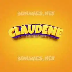 claudene in Orange Toon style - 3D name wallpaper
