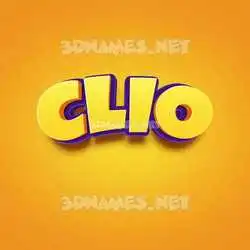 clio in Orange Toon style - 3D name wallpaper