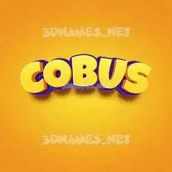 cobus in Orange Toon style - 3D name wallpaper