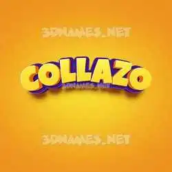 collazo in Orange Toon style - 3D name wallpaper