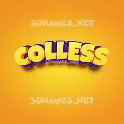 colless in Orange Toon style - 3D name wallpaper