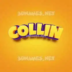 collin in Orange Toon style - 3D name wallpaper
