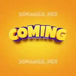 coming in Orange Toon style - 3D name wallpaper