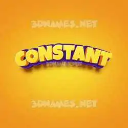 constant in Orange Toon style - 3D name wallpaper