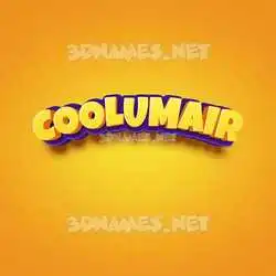 coolumair in Orange Toon style - 3D name wallpaper