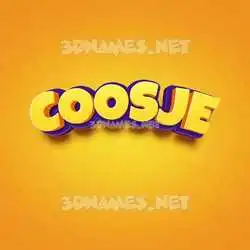 coosje in Orange Toon style - 3D name wallpaper