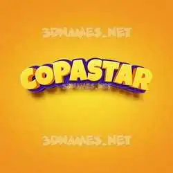 copastar in Orange Toon style - 3D name wallpaper