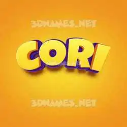 cori in Orange Toon style - 3D name wallpaper