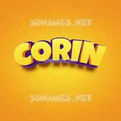 corin in Orange Toon style - 3D name wallpaper