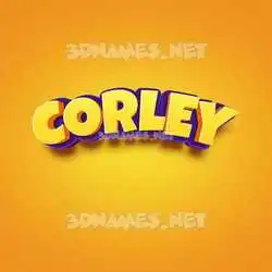 corley in Orange Toon style - 3D name wallpaper