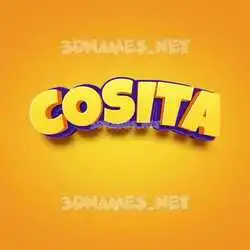 cosita in Orange Toon style - 3D name wallpaper