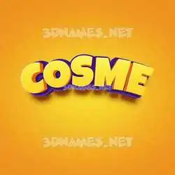 cosme in Orange Toon style - 3D name wallpaper