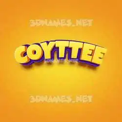 coyttee in Orange Toon style - 3D name wallpaper