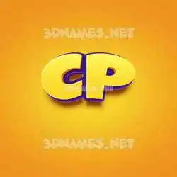 cp in Orange Toon style - 3D name wallpaper