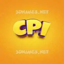cpi in Orange Toon style - 3D name wallpaper