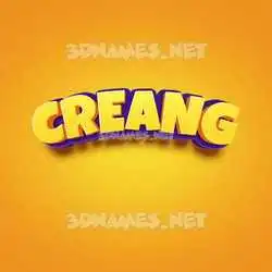 creang in Orange Toon style - 3D name wallpaper