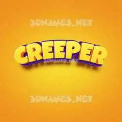 creeper in Orange Toon style - 3D name wallpaper