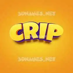 crip in Orange Toon style - 3D name wallpaper