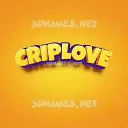criplove in Orange Toon style - 3D name wallpaper