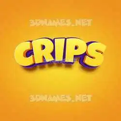 crips in Orange Toon style - 3D name wallpaper