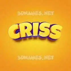 criss in Orange Toon style - 3D name wallpaper