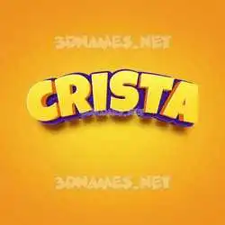 crista in Orange Toon style - 3D name wallpaper